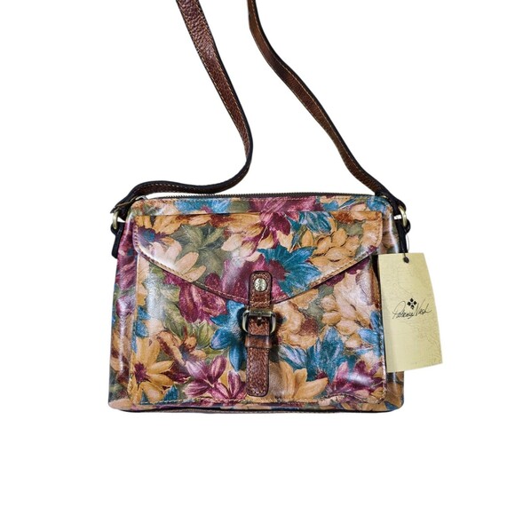 Patricia Nash Leather Kenilworth Vintage Floral Crossbody Bag Handbag Purse NWT